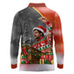 Bobby Seale Merry Christmas Long Sleeve Polo Shirt Civil Rights Activist Festive Winter Holiday Art