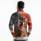Bobby Seale Merry Christmas Long Sleeve Polo Shirt Civil Rights Activist Festive Winter Holiday Art