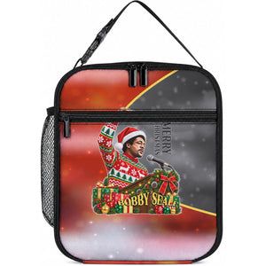 Bobby Seale Merry Christmas Lunch Bag Civil Rights Activist Festive Winter Holiday Art