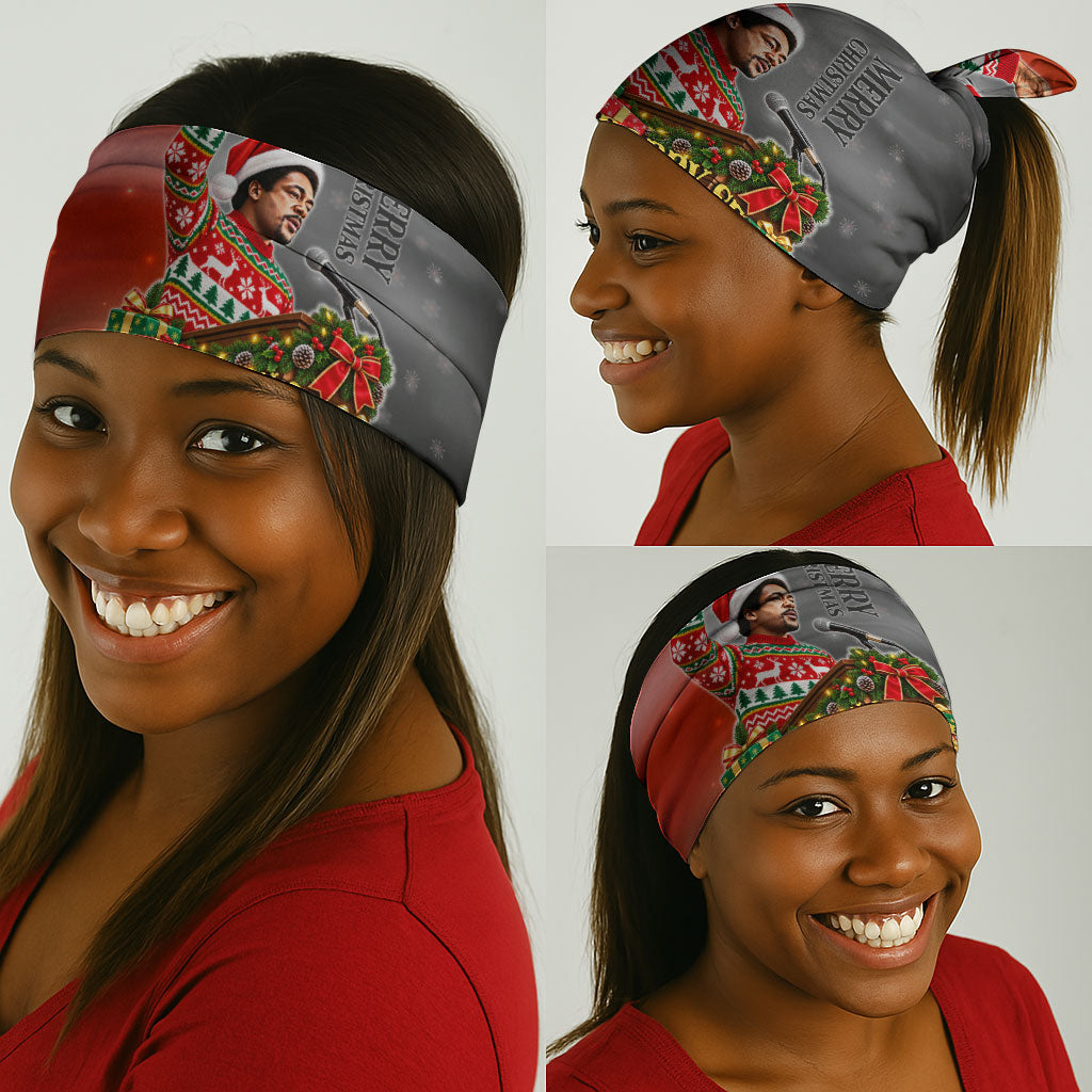 Bobby Seale Merry Christmas Neck Gaiter Civil Rights Activist Festive Winter Holiday Art