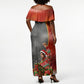 Bobby Seale Merry Christmas Off Shoulder Maxi Dress Civil Rights Activist Festive Winter Holiday Art