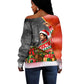 Bobby Seale Merry Christmas Off Shoulder Sweater Civil Rights Activist Festive Winter Holiday Art