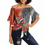 Bobby Seale Merry Christmas Off Shoulder Wrap Waist Top Civil Rights Activist Festive Winter Holiday Art