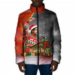 Bobby Seale Merry Christmas Padded Jacket Civil Rights Activist Festive Winter Holiday Art