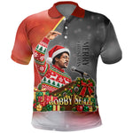 Bobby Seale Merry Christmas Polo Shirt Civil Rights Activist Festive Winter Holiday Art