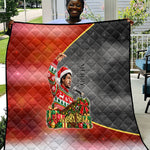 Bobby Seale Merry Christmas Quilt Civil Rights Activist Festive Winter Holiday Art