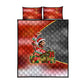 Bobby Seale Merry Christmas Quilt Bed Set Civil Rights Activist Festive Winter Holiday Art