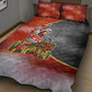 Bobby Seale Merry Christmas Quilt Bed Set Civil Rights Activist Festive Winter Holiday Art
