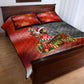 Bobby Seale Merry Christmas Quilt Bed Set Civil Rights Activist Festive Winter Holiday Art