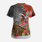 Bobby Seale Merry Christmas Scrub Top Civil Rights Activist Festive Winter Holiday Art