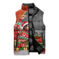 Bobby Seale Merry Christmas Sleeveless Puffer Jacket Civil Rights Activist Festive Winter Holiday Art