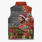 Bobby Seale Merry Christmas Sleeveless Puffer Jacket Civil Rights Activist Festive Winter Holiday Art