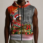 Bobby Seale Merry Christmas Sleeveless Zip Hoodie Civil Rights Activist Festive Winter Holiday Art