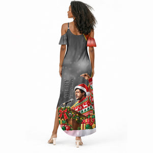 Bobby Seale Merry Christmas Summer Maxi Dress Civil Rights Activist Festive Winter Holiday Art