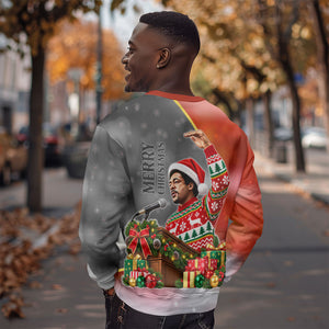 Bobby Seale Merry Christmas Sweatshirt Civil Rights Activist Festive Winter Holiday Art