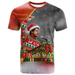 Bobby Seale Merry Christmas T shirt Civil Rights Activist Festive Winter Holiday Art