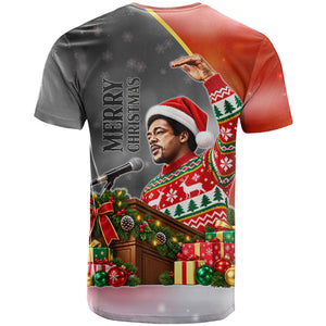 Bobby Seale Merry Christmas T shirt Civil Rights Activist Festive Winter Holiday Art
