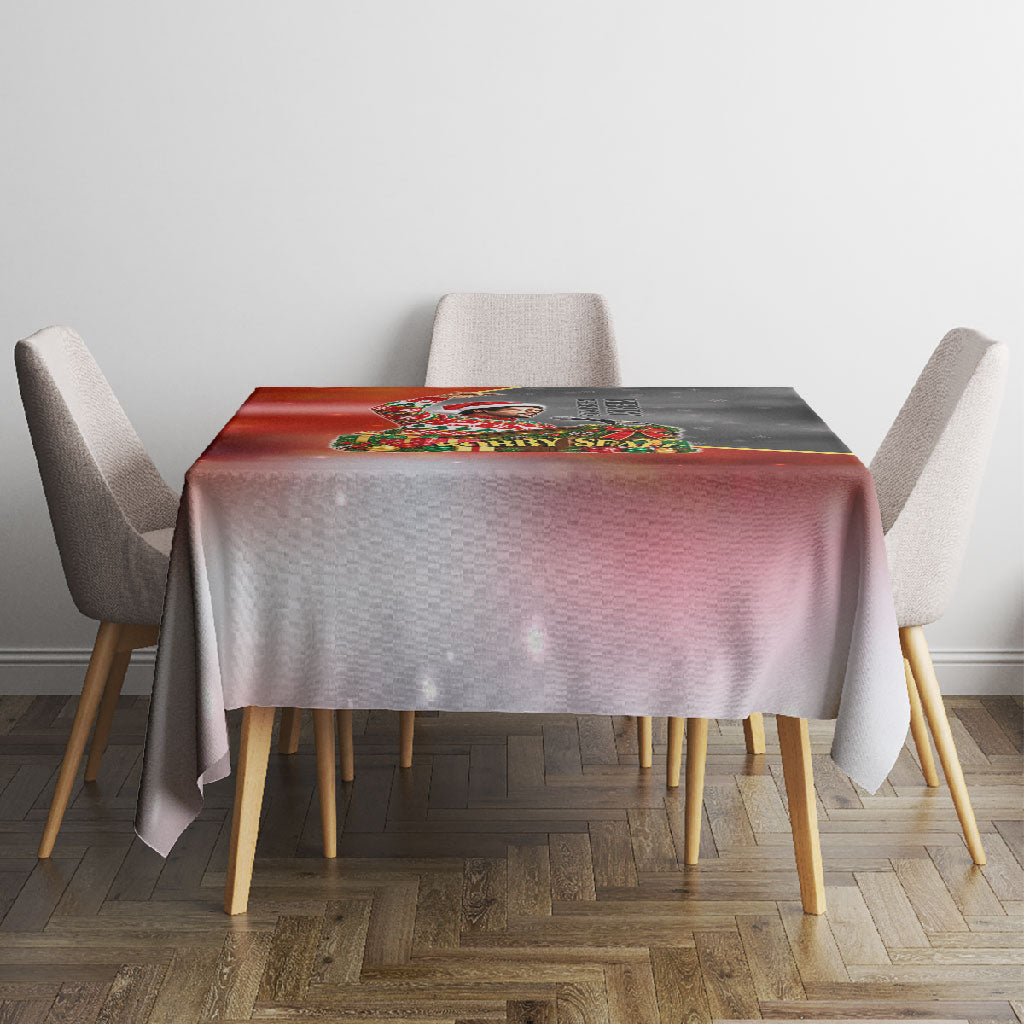 Bobby Seale Merry Christmas Tablecloth Civil Rights Activist Festive Winter Holiday Art