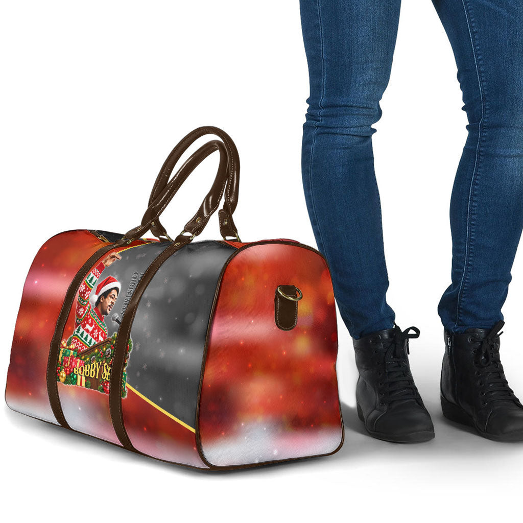 Bobby Seale Merry Christmas Travel Bag Civil Rights Activist Festive Winter Holiday Art