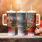 Bobby Seale Merry Christmas Tumbler With Handle Civil Rights Activist Festive Winter Holiday Art