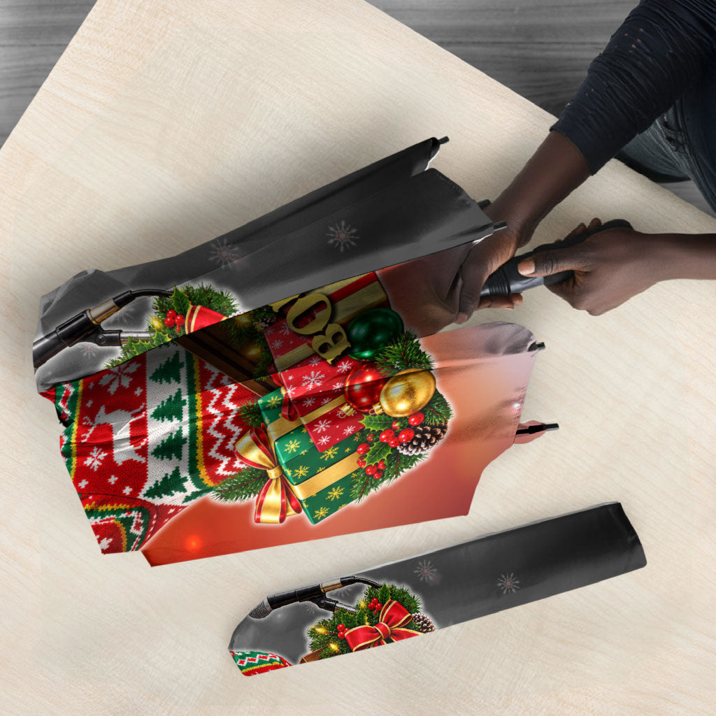 Bobby Seale Merry Christmas Umbrella Civil Rights Activist Festive Winter Holiday Art