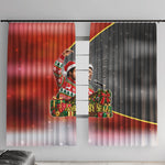 Bobby Seale Merry Christmas Window Curtain Civil Rights Activist Festive Winter Holiday Art