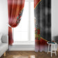 Bobby Seale Merry Christmas Window Curtain Civil Rights Activist Festive Winter Holiday Art