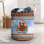 Bobby Seale Christmas Laundry Basket Retro Ugly Christmas Pattern Festive Activist Portrait