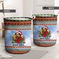 Bobby Seale Christmas Laundry Basket Retro Ugly Christmas Pattern Festive Activist Portrait
