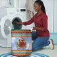 Bobby Seale Christmas Laundry Basket Retro Ugly Christmas Pattern Festive Activist Portrait
