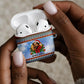 Bobby Seale Christmas AirPods Case Retro Ugly Christmas Pattern Festive Activist Portrait
