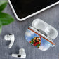 Bobby Seale Christmas AirPods Case Retro Ugly Christmas Pattern Festive Activist Portrait