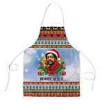 Bobby Seale Christmas Apron Retro Ugly Christmas Pattern Festive Activist Portrait
