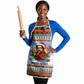 Bobby Seale Christmas Apron Retro Ugly Christmas Pattern Festive Activist Portrait