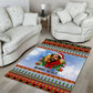 Bobby Seale Christmas Area Rug Retro Ugly Christmas Pattern Festive Activist Portrait