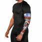 Bobby Seale Christmas Arm Sleeves Retro Ugly Christmas Pattern Festive Activist Portrait