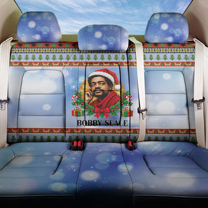 Bobby Seale Christmas Back Car Seat Cover Retro Ugly Christmas Pattern Festive Activist Portrait