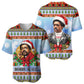 Bobby Seale Christmas Baseball Jersey Retro Ugly Christmas Pattern Festive Activist Portrait