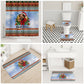 Bobby Seale Christmas Bathroom Set Retro Ugly Christmas Pattern Festive Activist Portrait
