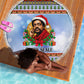 Bobby Seale Christmas Beach Blanket Retro Ugly Christmas Pattern Festive Activist Portrait