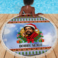 Bobby Seale Christmas Beach Blanket Retro Ugly Christmas Pattern Festive Activist Portrait