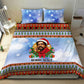 Bobby Seale Christmas Bedding Set Retro Ugly Christmas Pattern Festive Activist Portrait