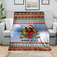 Bobby Seale Christmas Blanket Retro Ugly Christmas Pattern Festive Activist Portrait