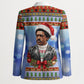 Bobby Seale Christmas Blazer Retro Ugly Christmas Pattern Festive Activist Portrait