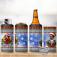 Bobby Seale Christmas 4 in 1 Can Cooler Tumbler Retro Ugly Christmas Pattern Festive Activist Portrait