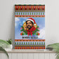 Bobby Seale Christmas Canvas Wall Art Retro Ugly Christmas Pattern Festive Activist Portrait