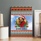 Bobby Seale Christmas Canvas Wall Art Retro Ugly Christmas Pattern Festive Activist Portrait