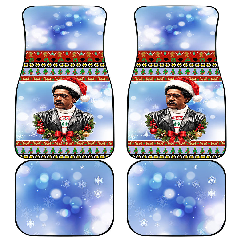 Bobby Seale Christmas Car Mats Retro Ugly Christmas Pattern Festive Activist Portrait