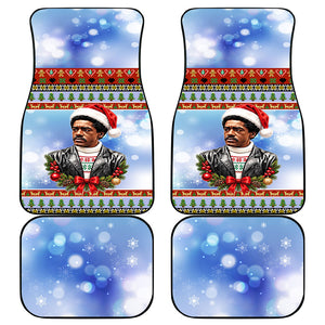 Bobby Seale Christmas Car Mats Retro Ugly Christmas Pattern Festive Activist Portrait