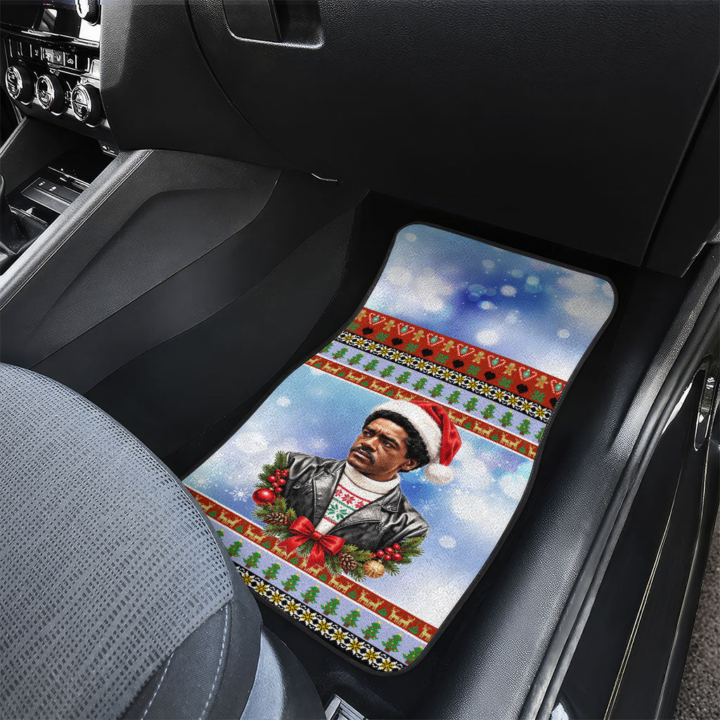 Bobby Seale Christmas Car Mats Retro Ugly Christmas Pattern Festive Activist Portrait